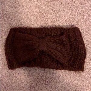 Winter bow headband